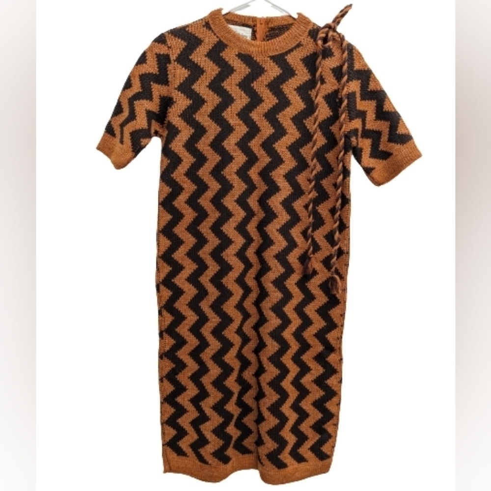 Excelsior knitting mills Montreal vintage chevron knitted dress